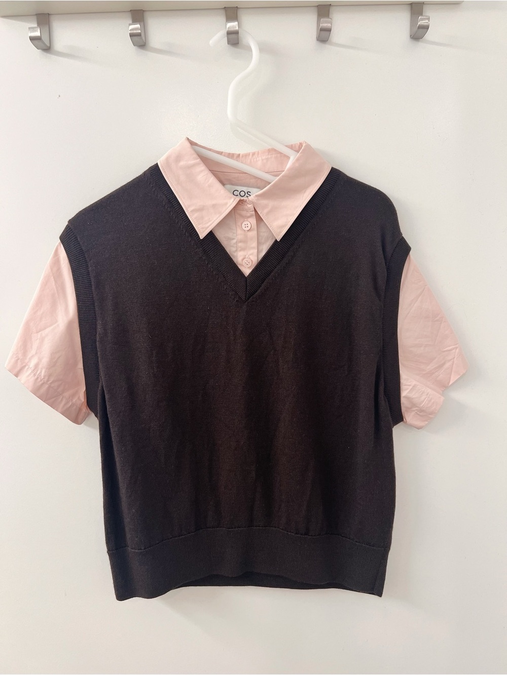 Cos LAYERED MERINO WOOL SWEATER SHIRTS